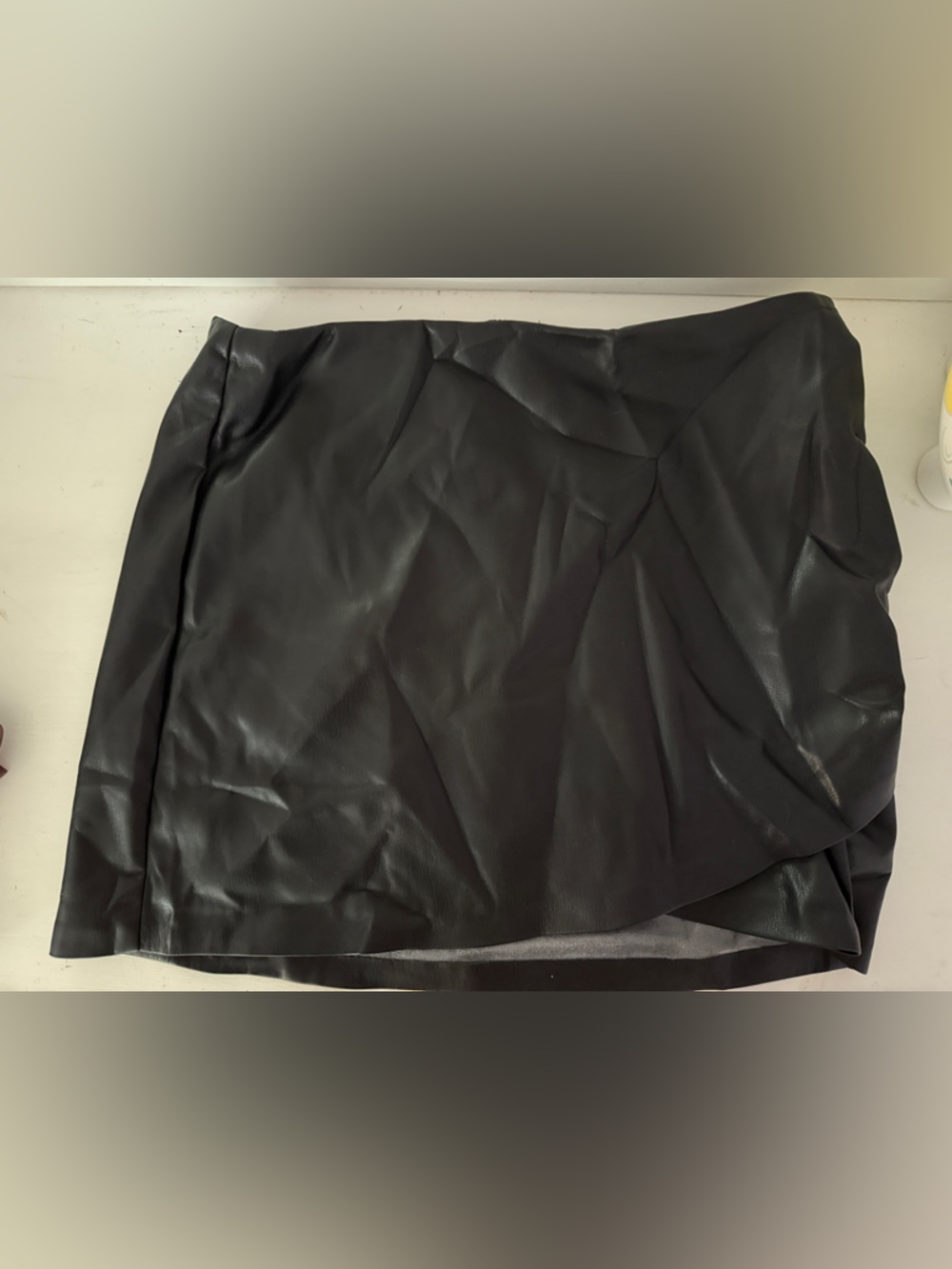 House of Harlow Women's Black Faux Leather Skirt